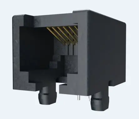 Produktfoto 1 von Amphenol Communications Solutions 92250 Buchse Cat3 RJ45-Steckverbinder, 1-Port 8-polig Verzinnte Messinglegierung