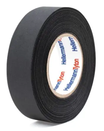 Produktfoto 1 von HellermannTyton HelaTape Polyethylenterephthalat Isolierband Schwarz,  Stärke  0.25 mm x 19mm x 25 m, -40 °C bis 150 °C