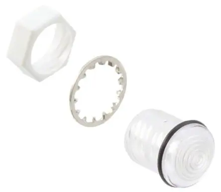 Produktfoto 1 von VCC CMS_442 LED Linse 1-LEDs Sechskant aus Polycarbonat, Klar, Ø 8.74 mm x 10.92 mm, für LED