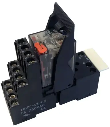 Produktfoto 1 von Hongfa Europe GMBH 4RM Interface Relais 230V ac, 4-poliger Schließer DIN-Hutschiene 5A