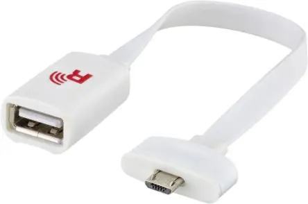 Produktfoto 1 von Rosenberger Buchse L99 IC-Buchse USB-Kabel, USB Typ A Stecker / Micro-USB Typ B, 1 m USB 2.0 Weiß