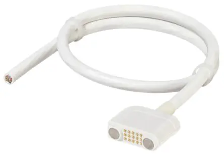 Produktfoto 1 von Rosenberger MultiMag 15 Koaxialkabel Stecker, 60 mΩ, 3 m, Gerade / Nicht abgeschlossen, Weiß