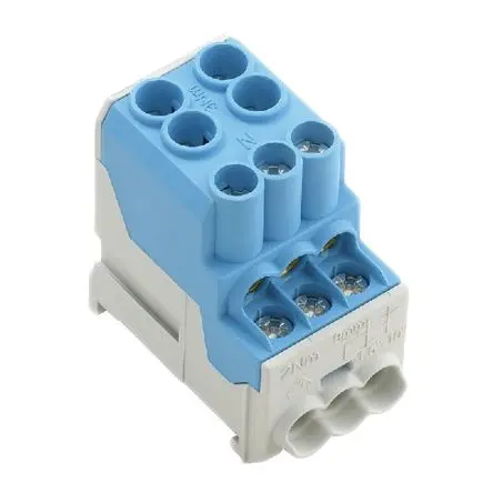 Produktfoto 1 von Weidmüller Verteilerblock 6-polig / 1kV ac/dc 101A, Wemid Blau