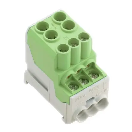 Produktfoto 1 von Weidmüller Verteilerblock 6-polig / 690V ac/dc 100A, Wemid Grün