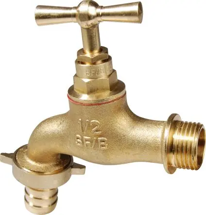 Produktfoto 1 von Sferaco Wasserhahn Flügelgriff, Einfacher Messing-Gartenwasserhahn Messing Messing BSP 16 bar