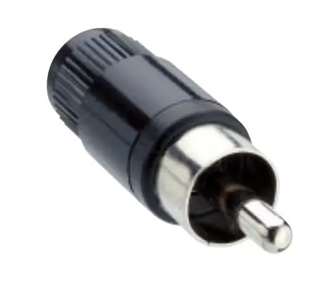 Produktfoto 1 von Lumberg Gerade Schwarz Cinchstecker, Nickel, 34 V ac/dc, Kabel 2A