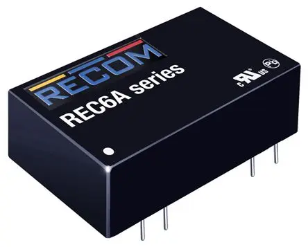 Recom REC6A DC/DC Konverter, 5V dc OUT 1.2 A Durchsteckmontage 36V dc 2 kV dc 6 W -40 °C 65 °C