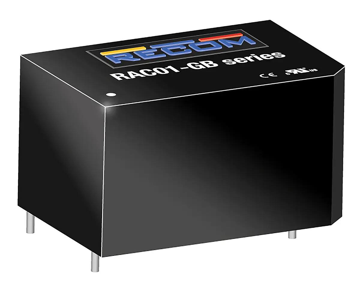 Recom RAC01-GB Schaltnetzteil, 5V dc / 200mA 1W 100 → 240V ac Gekapselt, PCB-Montage