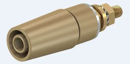 Staubli 4 mm Buchse Braun Buchse für Laborstecker, Kontakt Gold, 600V 32A Bolzen
