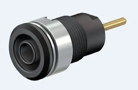 Produktfoto 1 von Staubli 4 mm Buchse Schwarz Buchse für Laborstecker, Kontakt Gold, 1000V 24A, Schraubanschluss