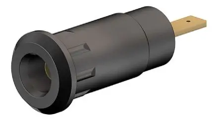 Produktfoto 1 von Staubli 2 mm Buchse Schwarz Buchse für Laborstecker, Kontakt Gold, 600V 10A Presssitz