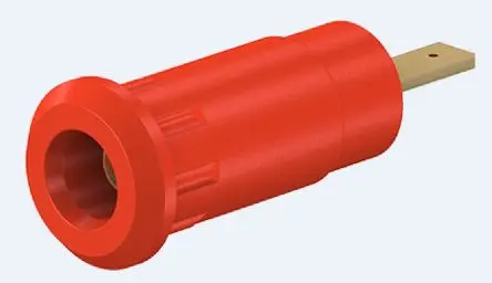 Produktfoto 1 von Staubli 2 mm Buchse Rot Buchse für Laborstecker, Kontakt Gold, 600V 10A Presssitz