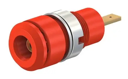 Produktfoto 1 von Staubli 2 mm Buchse Rot Buchse für Laborstecker, Kontakt Gold, 600V 10A Stecker
