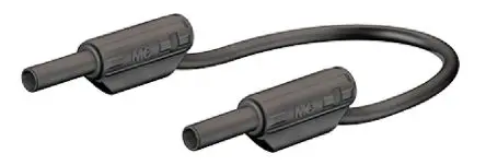 Produktfoto 1 von Staubli Steckverbinder-Messleitung 10A Stecker / Stecker, Schwarz Polyvinylchlorid-isoliert 1 m, 600V