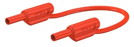 Produktfoto 1 von Staubli Steckverbinder-Messleitung 10A Stecker / Stecker, Rot Polyvinylchlorid-isoliert 1 m, 600V