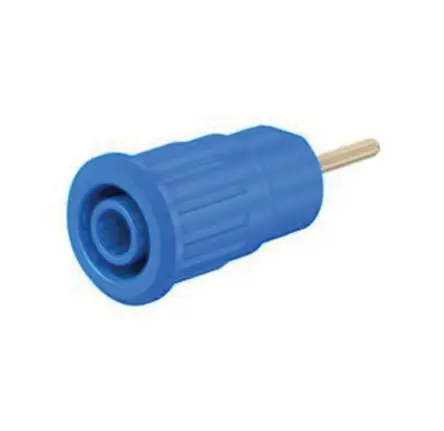 Produktfoto 1 von Staubli 4 mm Buchse Blau Buchse für Laborstecker, Kontakt Gold, 1000V 24A Presssitz