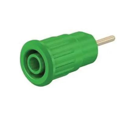 Staubli 4 mm Buchse Grün Buchse für Laborstecker, Kontakt Gold, 1000V 24A Presssitz