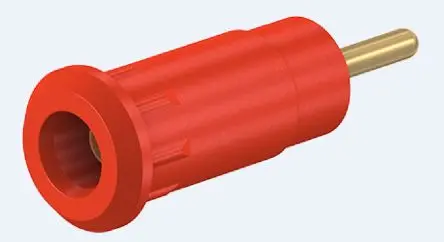 Staubli 2 mm Buchse Rot Buchse für Laborstecker, Kontakt Gold, 600V 10A Presssitz