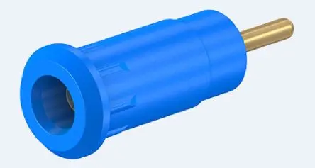 Produktfoto 1 von Staubli 2 mm Buchse Blau Buchse für Laborstecker, Kontakt Gold, 600V 10A Presssitz