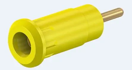 Produktfoto 1 von Staubli 2 mm Buchse Gelb Buchse für Laborstecker, Kontakt Gold, 600V 10A Presssitz