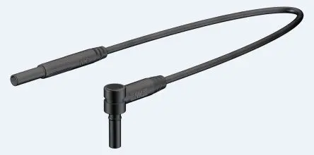 Produktfoto 1 von Staubli Steckverbinder-Messleitung 10A Stecker / Stecker, Schwarz Polyvinylchlorid-isoliert 1 m, 600V