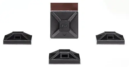 Produktfoto 1 von HellermannTyton Klebend SolidTack Befestigungssockel, Nylon 6.6 Schwarz 13 mm x 2.7 mm Kabelbinder x 13mm
