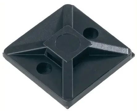 Produktfoto 1 von HellermannTyton SolidTack MB4APT-I Befestigungssockel, Nylon 6.6 Schwarz 28 mm x 5.4 mm Kabelbinder x 28mm für 4 mm
