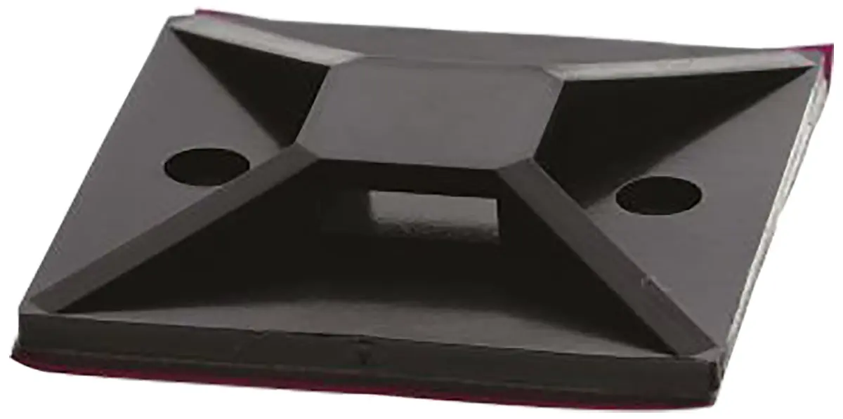 Produktfoto 1 von HellermannTyton SolidTack MB5APT-I Befestigungssockel, Nylon 6.6 Schwarz 38 mm x 10 mm Kabelbinder x 38 mm für 4.7 mm