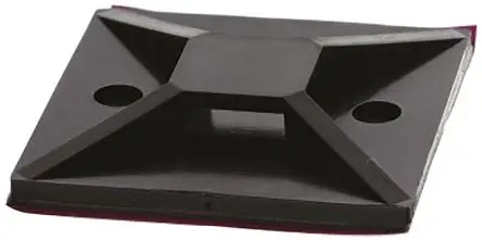 Produktfoto 1 von HellermannTyton SolidTack MB5APT-I Befestigungssockel, Nylon 6.6 Schwarz 38 mm x 10 mm Kabelbinder x 38mm für 4.7 mm