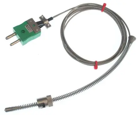 Produktfoto 1 von RS PRO Bajonett-Thermoelement verstellbar Typ K, Ø 6 mm x 3 m → 350 °C