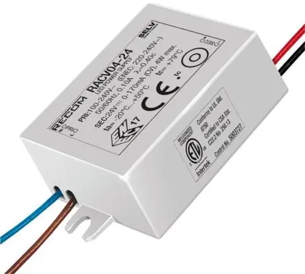 Produktfoto 1 von Recom LED-Treiber, 4 W 264V ac LED-Treiber 170mA, Ausgang 24V dc