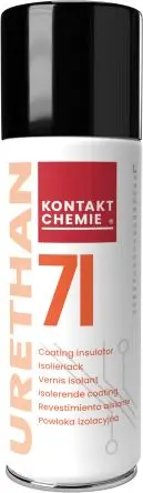 Produktfoto 1 von Kontakt Chemie URETHAN 71 PVC-Beschichtung 120 °C-max. Urethan Leiterplatte, Elektronik Klar, Zerstäuber 40kV/mm 200 ml