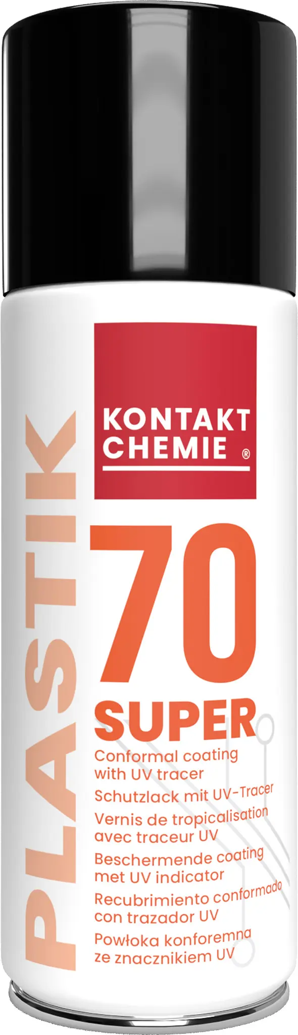 Produktfoto 1 von Kontakt Chemie Konforme Beschichtung 125 °C-max. Acryl Harz Isoliert Klar, Zerstäuber 85kV/mm 400 ml