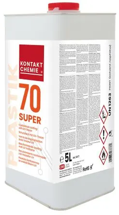 Produktfoto 1 von Kontakt Chemie PLASTIK 70 SUPER Konforme Beschichtung 125 °C-max. Acryl Harz Kfz-Elektrik, Seefahrt, Elektronische