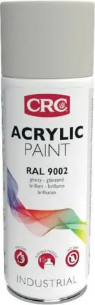 Produktfoto 1 von CRC 400 ml Acrylic Paint Sprühfarbe Weiß, Grau Glänzend, RAL 9002