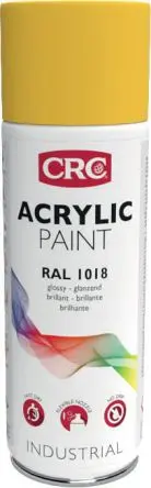 Produktfoto 1 von CRC 400 ml Acrylic Paint Sprühfarbe Gelb Glänzend, RAL 1018