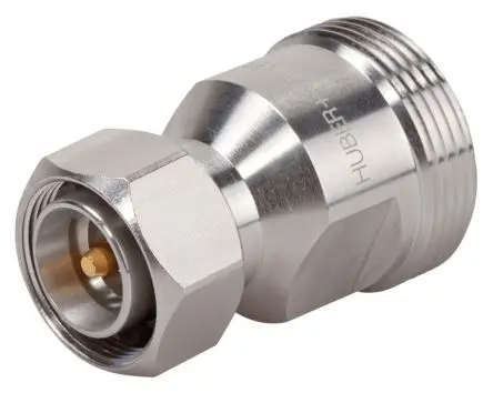 Produktfoto 1 von Huber+Suhner Koaxadapter, 50 Ω, Gerade, 6GHz Stecker Buchse, Koaxial Nennspannung