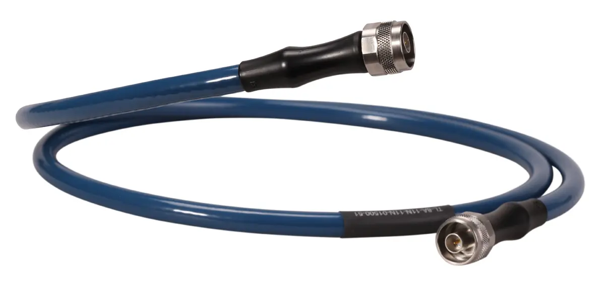 Produktfoto 1 von Huber+Suhner TL-8A Koaxialkabel Stecker, 50 Ω Stecker, 3 m, Typ N / Typ N, Blau