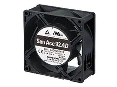 Produktfoto 1 von Sanyo Denki San Ace 9AD Axiallüfter, Kugel, 100V ac, 240 V ac / 4.5 W 80 mA, 3850 U/min, 90 m³/h 92 mm 92mm 38 mm