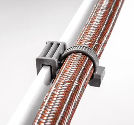 Produktfoto 1 von HellermannTyton EdgeClip Nylon 6.6 Kabelbinder Nicht lösbar Schwarz 4.6mm x 200 mm