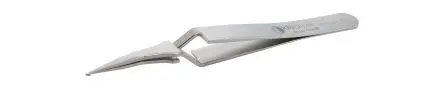 Produktfoto 1 von ideal-tek Edelstahl Pinzette, 115mm, Spitze Geknickt Antimagnetisch 1-teilig