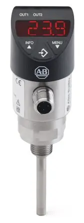 Produktfoto 1 von Allen Bradley PT1000 Widerstandsthermometer Edelstahl Ø 6 mm x 50 mm Class A, -20 °C → 80 °C