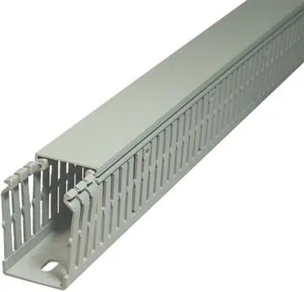 Produktfoto 1 von SES Sterling GN-A6/4 LF Verdrahtungskanal Grau, 60 mm x 40mm Kunststoff, Länge 2m, Seitenwand Offen