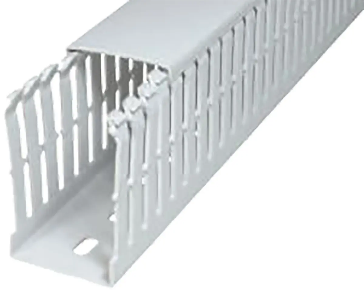 SES Sterling GF-DIN-SH-A7/5 Grau, 37.5 mm x 75 mm Polycarbonat, ABS, Länge 2 m, Seitenwand Offen