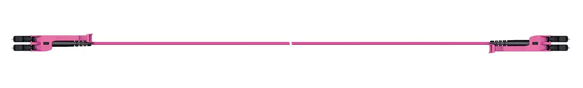 Produktfoto 1 von Huber+Suhner LC-XD LWL-Kabel 5 m, Raucharm halogenfrei Violett LC LC