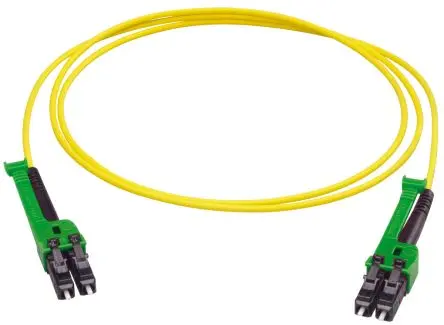 Huber+Suhner LC-XD LWL-Kabel 1 m, Raucharm halogenfrei Gelb LC LC