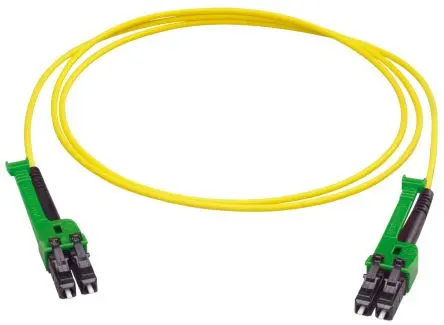 Huber+Suhner LC-XD LWL-Kabel 2 m, Raucharm, halogenfrei Gelb LC LC
