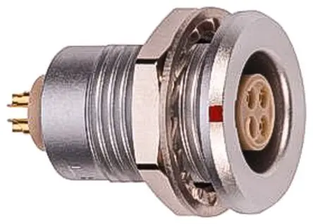 LEMO 304 16 mm M12 Rundsteckverbinder Buchse 4-polig Buchse 10A Frontplattenmontage IP68