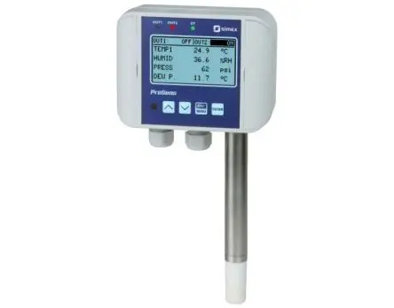 Simex ProSens 200 LCD Digitales Multifunktionsmessgerät für Luftfeuchtigkeit, Temperatur H 34 mm B 99 mm T. 90 mm
