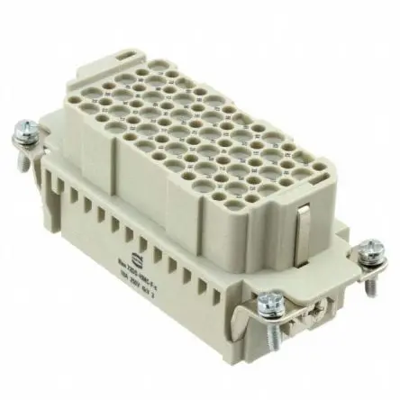 HARTING 0916 Industrie-Steckverbinder Kontakteinsatz Buchse, 72-polig 10A, Kabel, Steckverbindereinsatz
